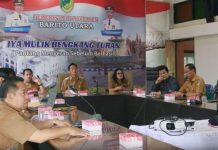 Pj. Bupati Barito Utara dan Jajaran Ikuti Kegiatan Vicon Rakor Pengendalian Inflasi