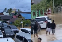 Diguyur Hujan Sehari, Sungai Meluap dan Membuat Jalan Nasional Kandui Terendam Banjir
