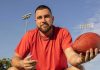 Travis Kelce Lakoni Akting Perdana dalam Serial Baru Ryan Murphy, Grotesquerie Travis Kelce main Rugby (sumber: instagram @killatrav)
