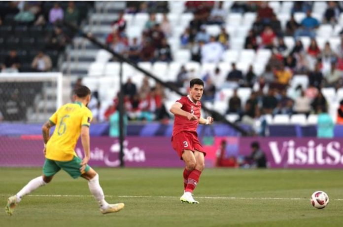 Elkan Baggott saat melawan Australia (sumber: instagram @elkanbaggott)