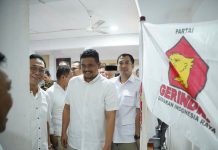Bobby Nasutionn Gabung Gerindra, Alasannya Visi Misi yang Sama Bobby Nasution bersama kader-kader Gerindra (instagram @bobbynst)