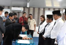 Pelantikan Panwaslu Se-Kabupaten Barito Utara Dihadiri Asisten I Setda