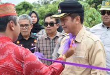 Pj Bupati Muhlis Resmikan Jembatan Intu di Haragandang Barut