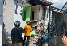 Tragis, Indekos 2 Lantai di Malkon Temon Banjarmasin Ambruk