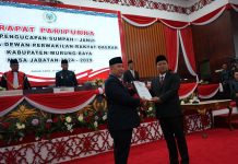 Selamat! Bebie-Likon Ditunjuk Sebagai Ketua dan Wakil DPRD Mura Sementara