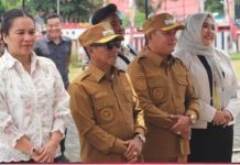 Pemimpin Baru Mura Heriyus-Rahmanto Disambut Meriah di Bandara Dirung