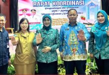 Wakil Ketua I TP-PKK Mura Hadiri Rakoor Tanggap Ancaman Narkoba di Palangka Raya