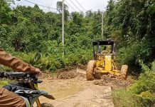 Perbaikan jalan poros Sei Liju–Benangin telah dilaksanakan oleh Dinas PUPR