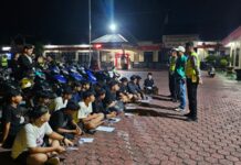 Operasi Satlantas Barito Utara: Dua Puluh Motor Berknalpot Brong Berhasil Diamankan