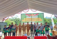 Perkuat Akses Desa Liang Buah, Dandim 1013/Mtw dan FKPD Barito Utara Resmikan Pembangunan Jembatan Garuda