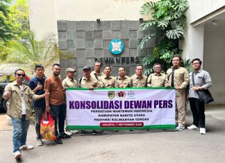 Kunjungi Dewan Pers di Jakarta, PWI Barito Utara Perkuat Sinergi
