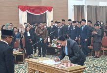 Heriyus Lantik Lynda Kristiane sebagai Sekda Definitif Murung Raya